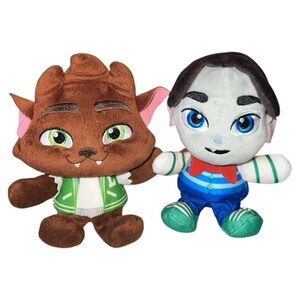 Netflix Super Monsters Plush Lot 2 Drac Lobo 7" Inches Playskool Hasbro 2018